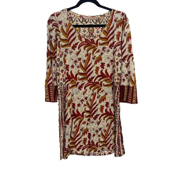 Soft Surroundings Linen Blend Sugar Maple Boho Tunic Top Size S - Picture 1 of 9